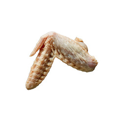 raw chicken wing . Clipart PNG image . Transparent background . Generative AI 