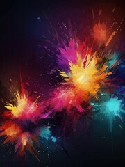 abstract colorful background with splashes, abstract colorful background with fractal explosion