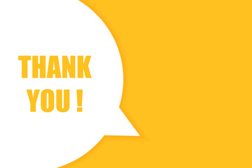 Thank you speech bubble banner. Can be used for business, marketing and advertising. Vector illustration.