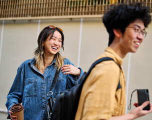 couple city woman fun man outdoor young lifestyle happy love together happiness smiling cheerful street beautiful summer girlfriend boyfriend romance travel tourist