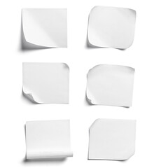 paper message note reminder adhesive sticker blank background white empty sticky tag sign office