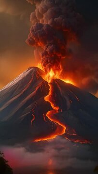 erupting volcano
