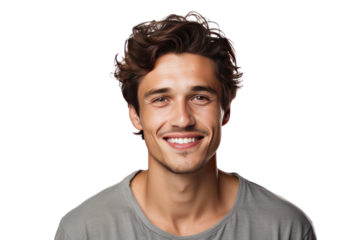  smiling businessman isolated on transparent background.