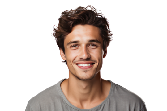  smiling businessman isolated on transparent background.