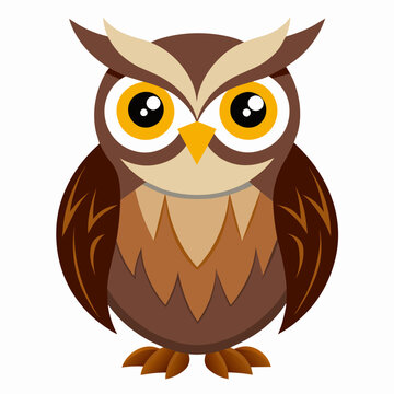 Owl, eagle owl, nightbird, night owl, bird, mascot, pet, cartoon, pretty, cute, draw, art, wildlife, character, vector, illustration