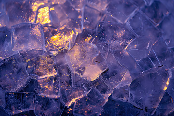 Texture of cracked blue ice