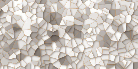 Abstract gray, white broken stained-glass background with colorful line. geometric seamless pattern with 3d shapes triangle background. low poly crystal mosaic and tiles and marble background pattern.