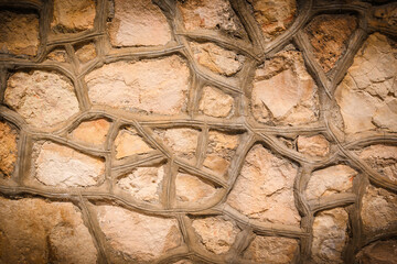 Stone wall texture background - with stones of different sizes 1