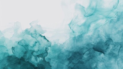 Abstract blue watercolor on white paper texture can use as background.