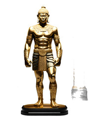 Obraz premium Golden statues in Egyptian style, various shapes, type 68