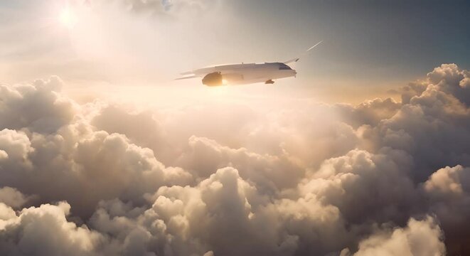 Ethereal Flight Through Heavenly Clouds