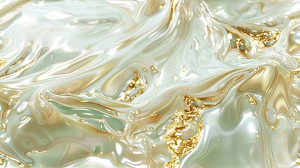 slime with the interplay of gold and white waters, reflecting ethereal details and a snapshot aesthetic, radiating a shining and aesthetic charm, in a realistic photograph. SEAMLESS PATTERN