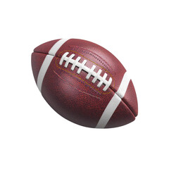 American Football Ball on Transparent Background