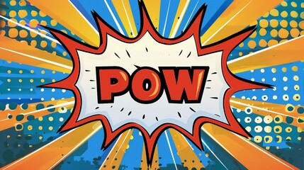 a pop art speech bubble template with a comic book POW expression .
 - obrazy, fototapety, plakaty