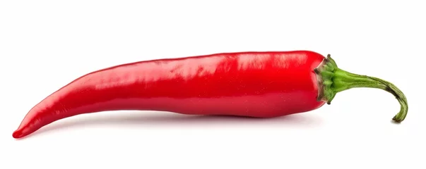 Wandcirkels plexiglas red hot chili pepper isolated on white © paul