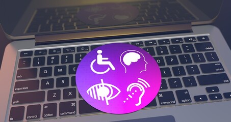 Disabled, Disability Signs, Icons are Visual Presentation - Visual Design.