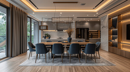 Modern Kitchen and Dining Room Interior Design