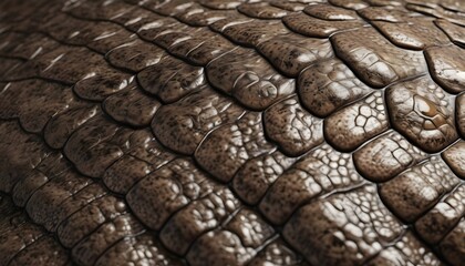 Natural crocodile leather texture.