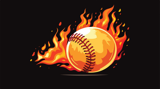 Vector silhouette illustration of baseball ball 