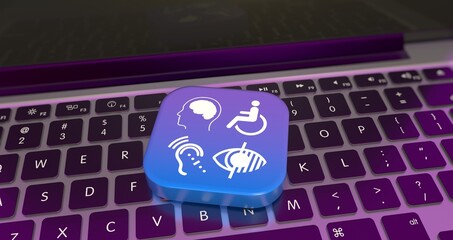 Disabled, Disability Signs, Icons are Visual Presentation - Visual Design.