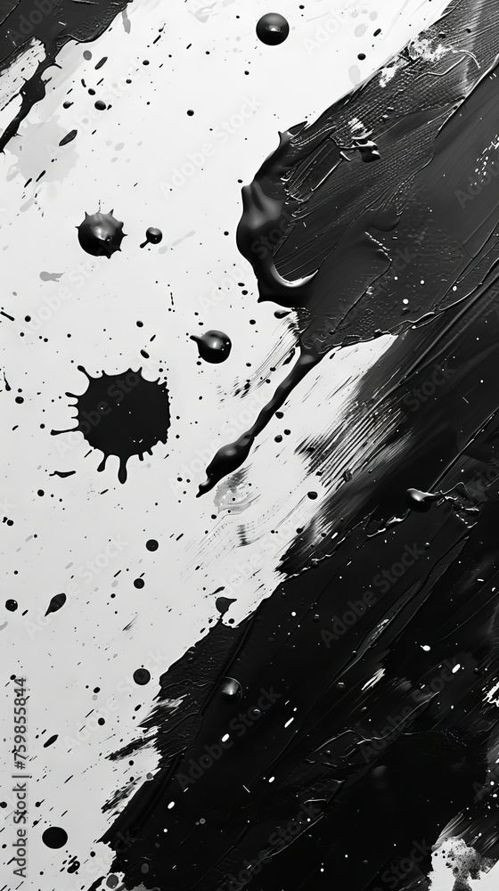 Poster monochrome abstraction with dark vertical streaks and drops. minimalism and reflection. concept: vis