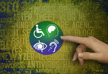 Disabled, Disability Signs, Icons are Visual Presentation - Visual Design.