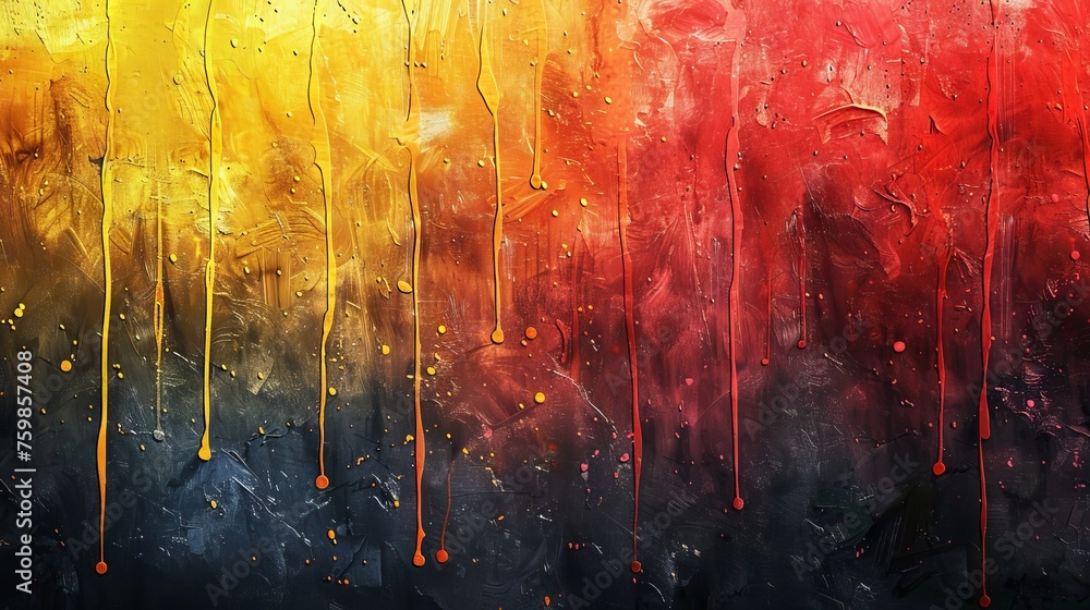 Aufkleber an artistic abstraction with a color gradient from cool blue to warm red, simulating the meeting of 