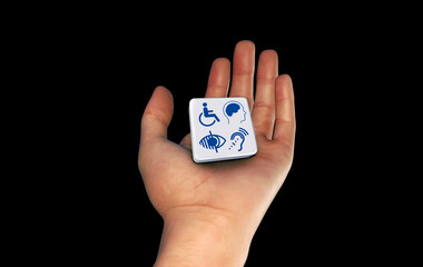 Disabled, Disability Signs, Icons are Visual Presentation - Visual Design.