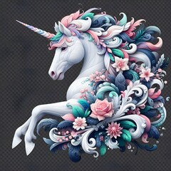 The color of the unicorn picture is fashionable white.