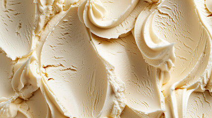 Top view of vanilla ice cream surface
