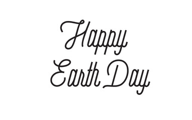Happy Earth Day Lettering. Hand Drawn Text. Papercut