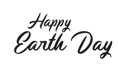 Happy Earth Day Typography. With green leaf veins texture. Template for Celebrating card.