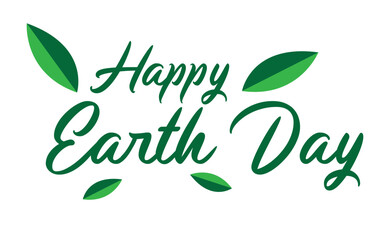 Happy Earth Day Lettering. Hand Drawn Text. Papercut