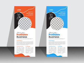 Modern elegant rollup banner template