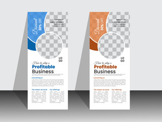 Modern elegant rollup banner template