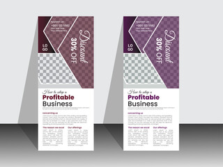 Modern elegant rollup banner template