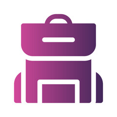 backpack flat gradient icon