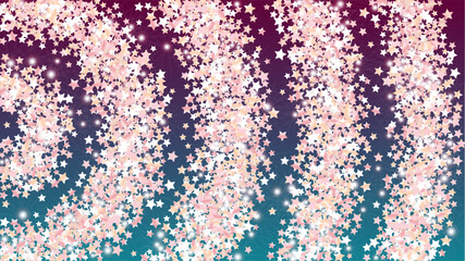Realistic Background with Confetti of Glitter Star Particles. Sparkle Lights Texture. Celebration pattern. Light Spots. Star Dust. Christmass Design. Explosion of Confetti. Design for Advertisement.