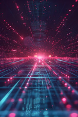 Cyberpunk Future Technology Theme with Dynamic Lighting Effects