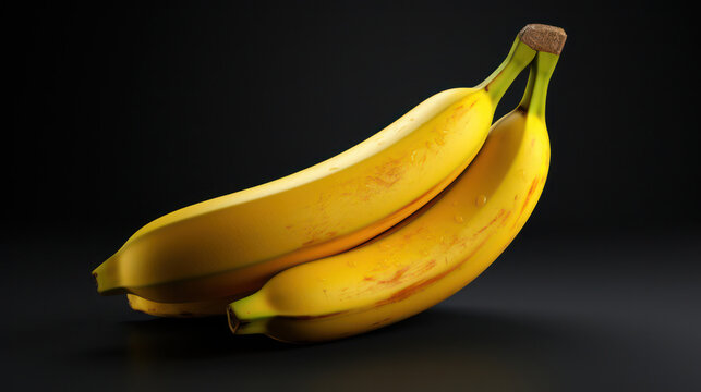 Yellow Heaven: Fresh Ripe Bananas - A Juicy Bunch of Tropical Health and Nutrition on a White Background