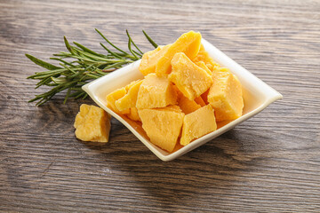 Pieces of delicous parmesan cheese