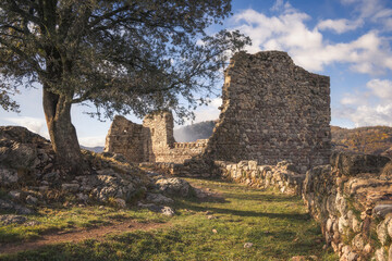 Rocabruna Castle Ruins in Catalonia