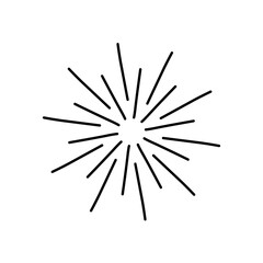 Vintage sunburst collection,Bursting sun rays,Fireworks starburst logotype,Radial sunset beams,Logotype or lettering design element. © Aprilla wahyudi
