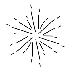 Obraz premium Vintage sunburst collection,Bursting sun rays,Fireworks starburst logotype,Radial sunset beams,Logotype or lettering design element.