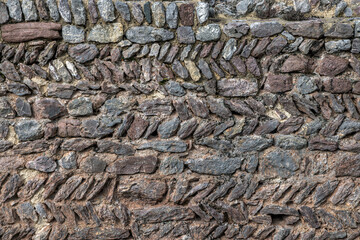 Pattern of stones in the Rocabruna Castle Walls