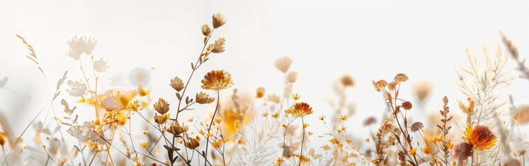 Colorful Flowers Growing in Grass