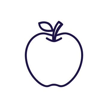 recommend clip art: Fruit apple icon thin line art 