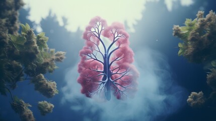 Aesthetic composition capturing the essence of healthy lungs with high-resolution clarity
