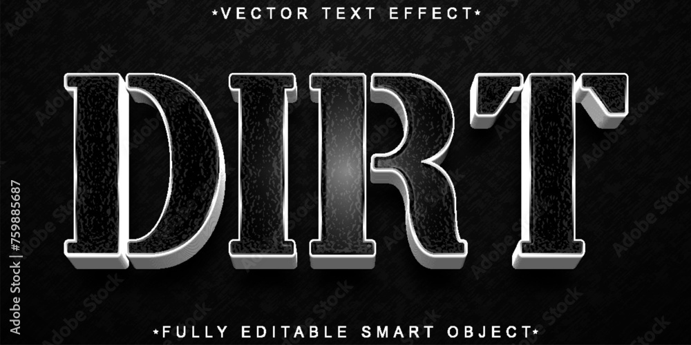 Poster Dirty Vector Fully Editable Smart Object Text Effect