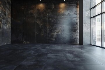 Dark concrete floor texture Offering a robust and industrial vibe for contemporary design projects